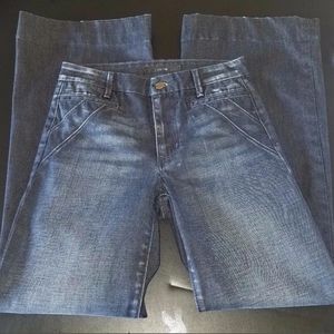 JOE'S JEANS DARK WASH DISTRESSED BOOT CUT Sz 28